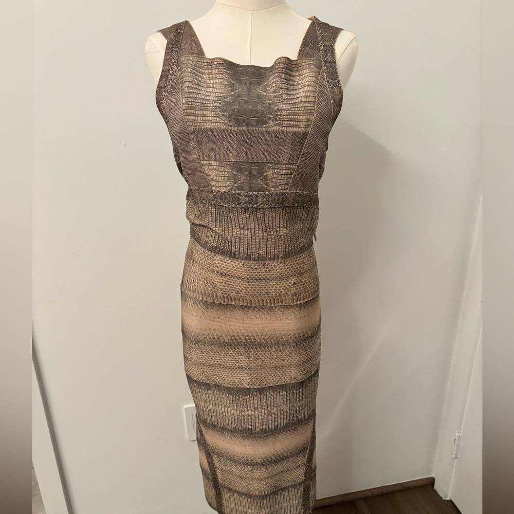 Herve Leger Patterned Dress